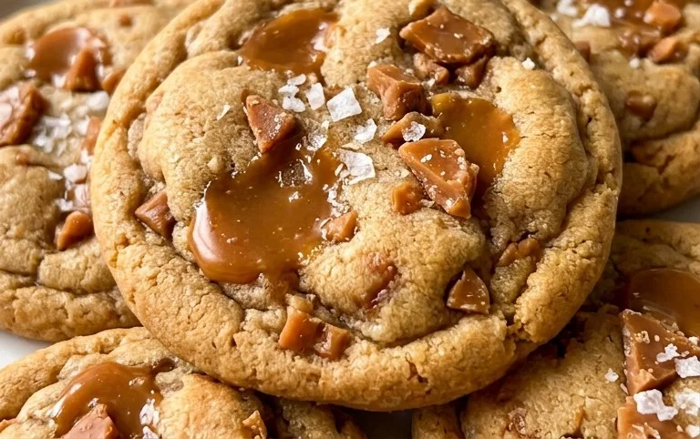 Salted Caramel Toffee Cookies!