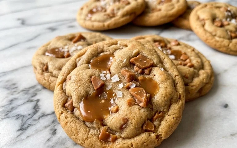 Salted Caramel Toffee Cookies-Irresistible Sweet Treat