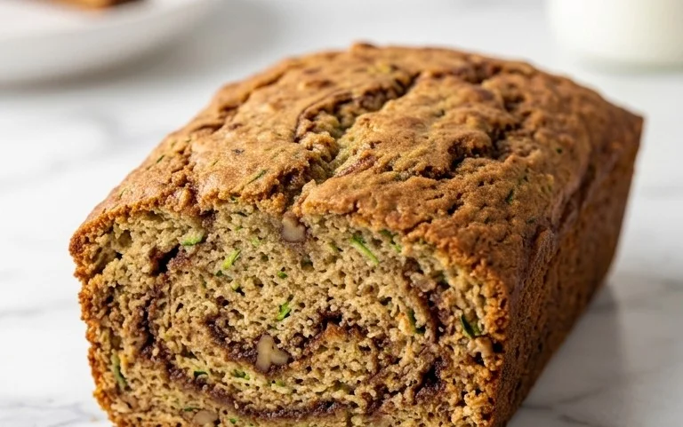 Moist Cinnamon Swirl Zucchini Bread- Easy Recipe