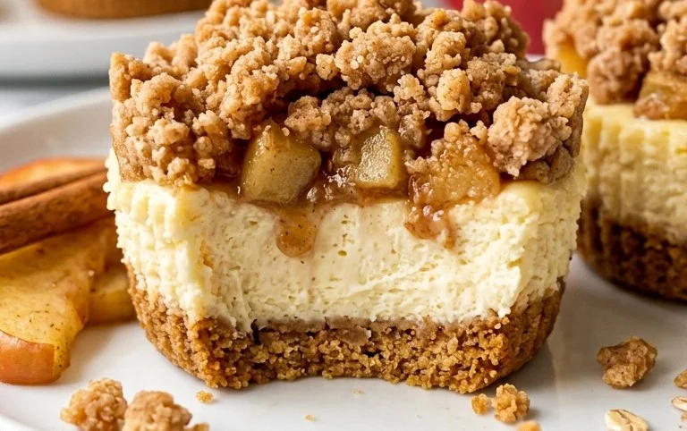 Apple Crisp Mini Cheesecakes