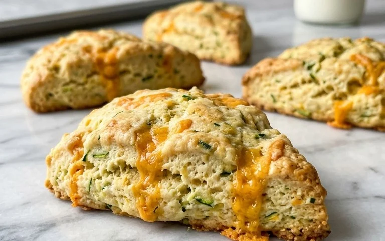 Savory Zucchini Cheddar Scones – Easy & Flaky