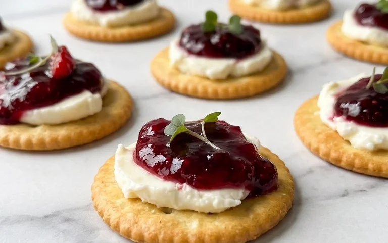 Easy Cream Cheese Jam Cracker Snacks Recipe