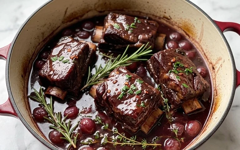 Grape Juice Braised Short Ribs-Dutch Oven Comfort