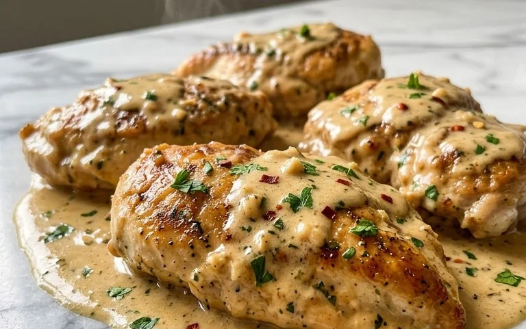 Easy Creamy Garlic Chicken Recipe – Gourmet Weeknight Meal